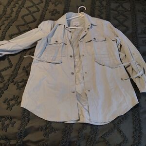 Love Tree Light Green Collared Button Up - Medium - Like New